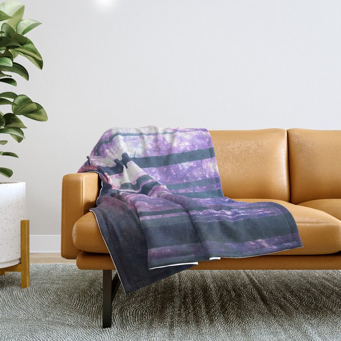 Woods in the outer space Throw Blanket