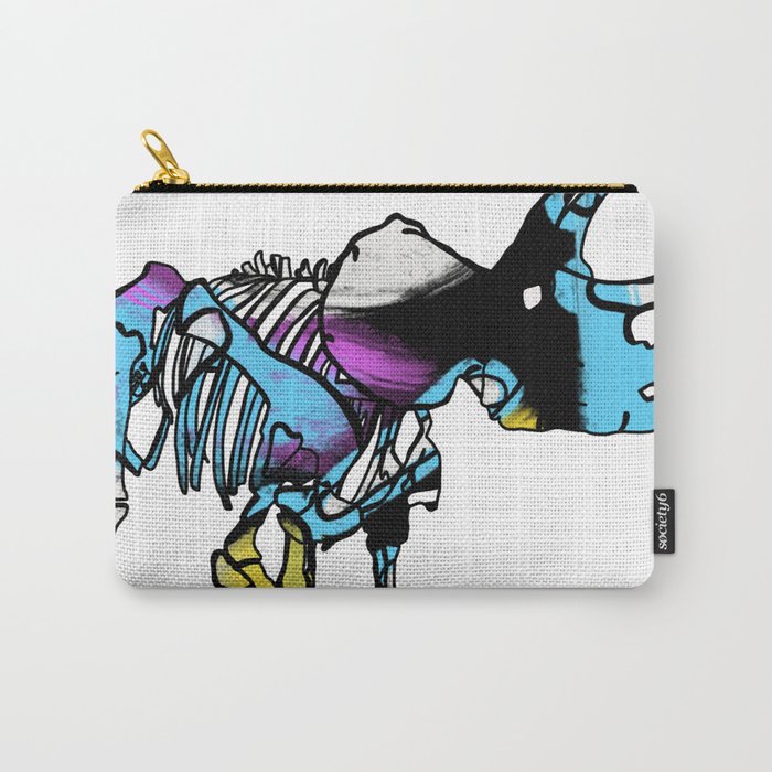 Blue Dino Carry-All Pouch