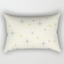 Mid Century Modern Stars Teal Rectangular Pillow