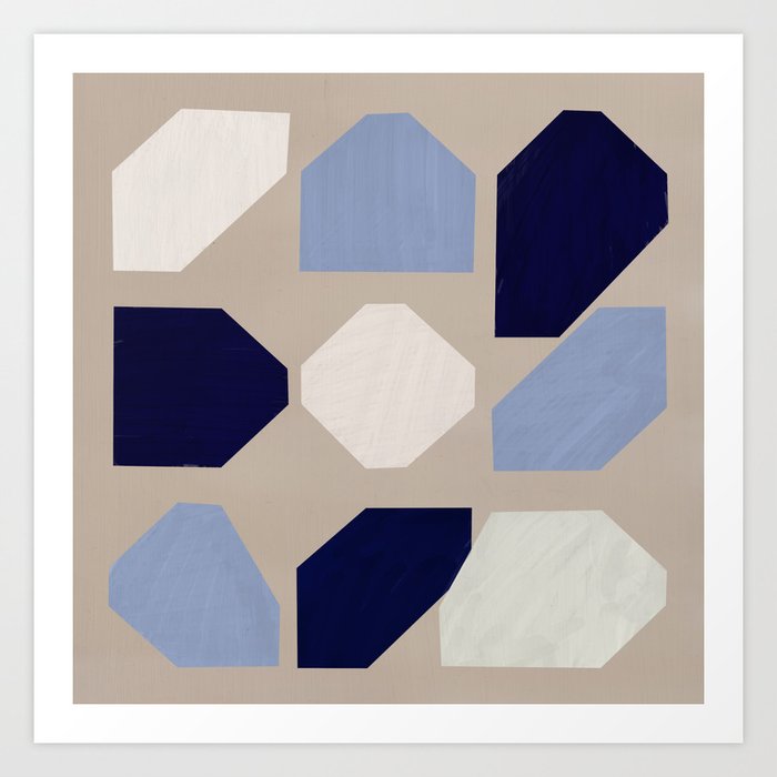 Geometrical shapes of nine Art Print