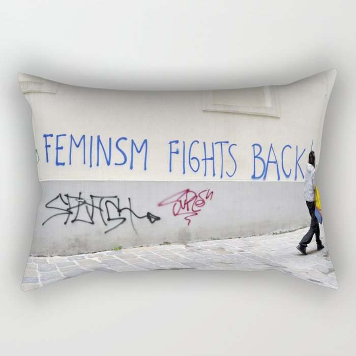 Feminism fights back Rectangular Pillow
