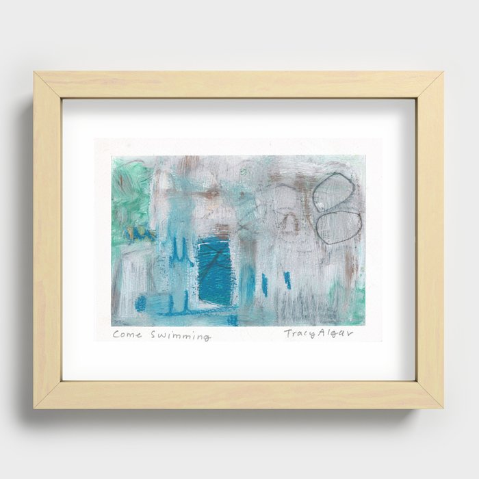 Come Swimming Recessed Framed Print