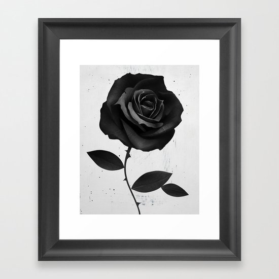 Fabric Rose Framed Art Print