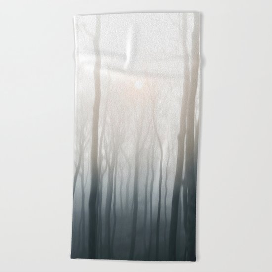 Foggy morning Beach Towel