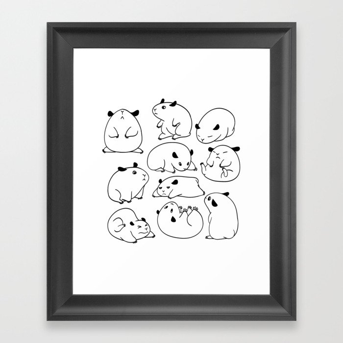 Hamster Blobs Framed Art Print