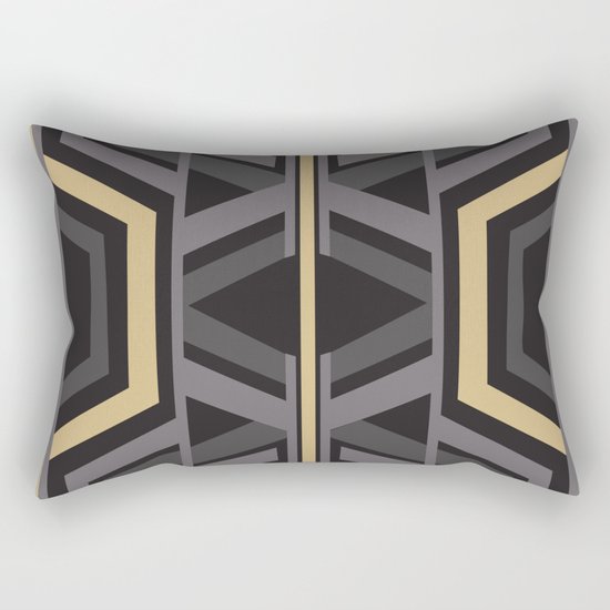 Art Deco Traveller In Grey Rectangular Pillow
