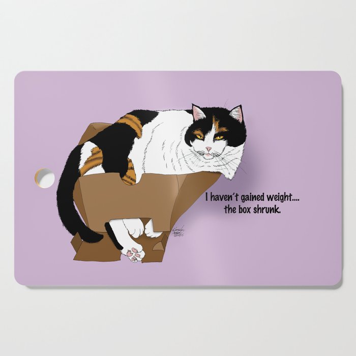  Fat  Cat  Denial Cutting Board  by kariannanderson Society6