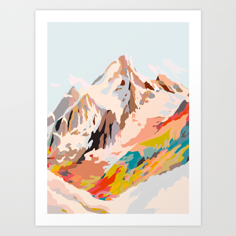 glass mountains Art Print by artandghosts | Society6