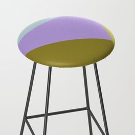 Geometric Abstraction in Purple Moss and Coral Bar Stool