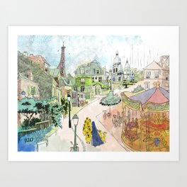 Madeline Montmartre colored Art Print