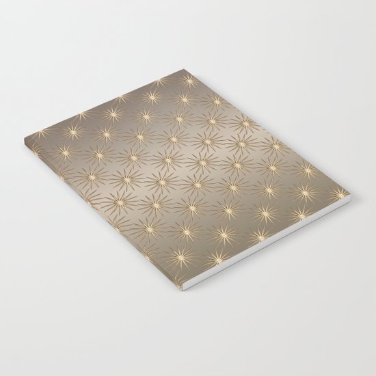 elegant golden Star pattern Notebook