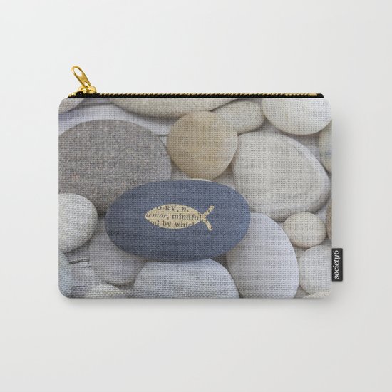 Mindful fish symbol on pebble Carry-All Pouch