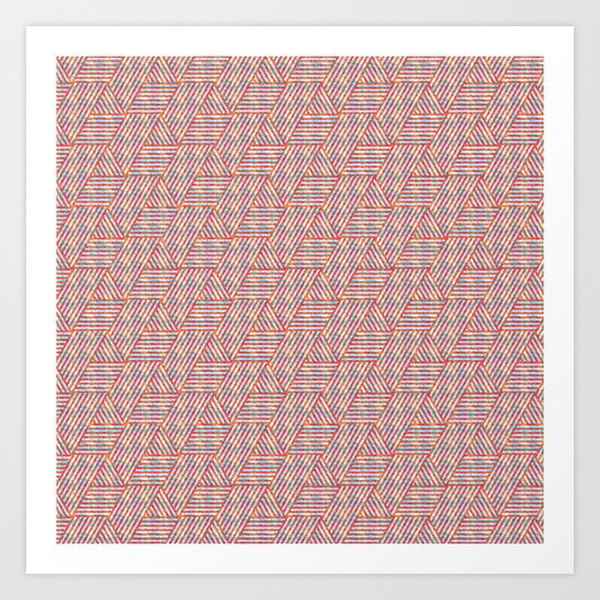 Seamless Colorful Geometric Pattern Art Print