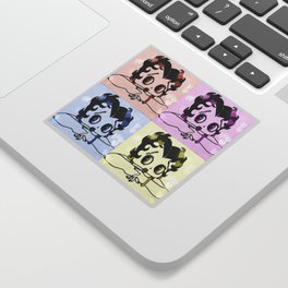 4 Times Betty Boop Sticker