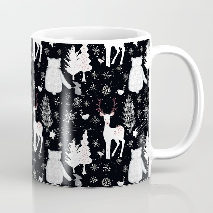 Merry Christmas - Simple X-mas Winter Forest Animals - Mix and Match with Simplicity of Life Coffee Mug