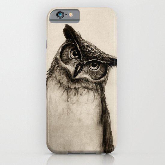 Owl Sketch iPhone & iPod Case