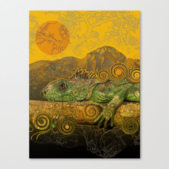 Just Chilling and Dreaming...(Lizard) Canvas Print