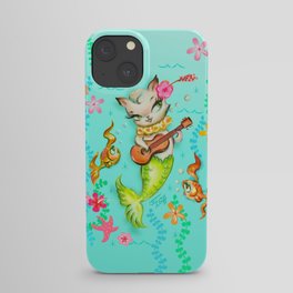 Mermaid Cat with Ukulele iPhone Case
