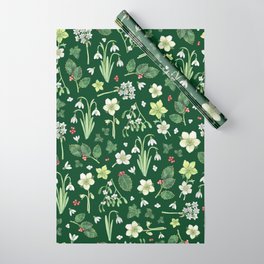 Winter Garden - dark green  Wrapping Paper