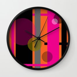 Neon Dreamer Orange Wall Clock