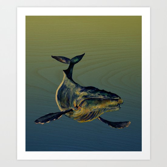 Lone Whale Art Print