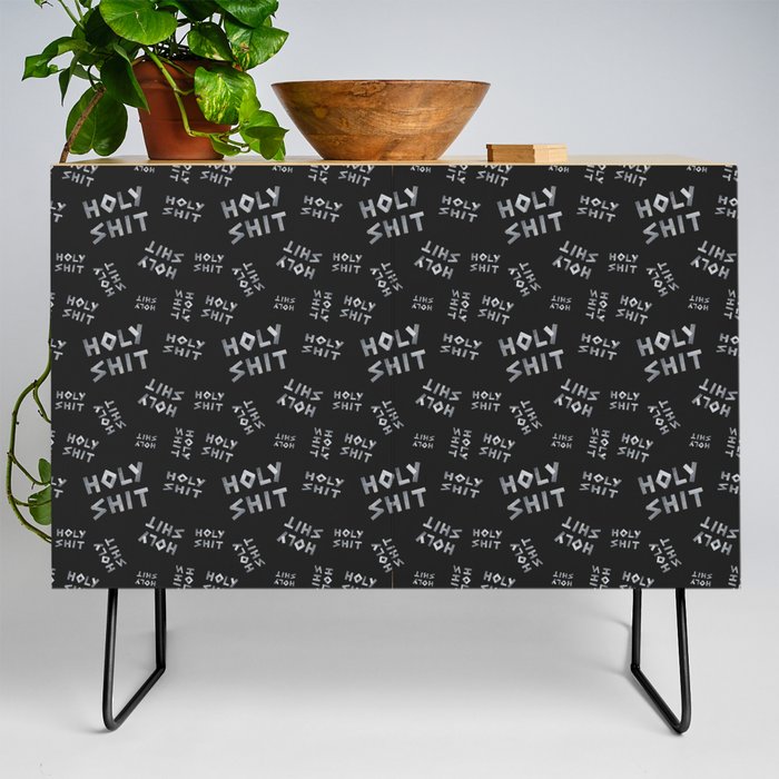 Holy shit written duct tape Credenza