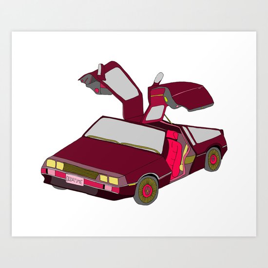 cool girls like flying cars Art Print