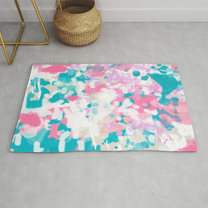 Shaz Abstract Painting Minimal Modern Color Palette Boho Nursery Home Decor Rug By Charlottewinter