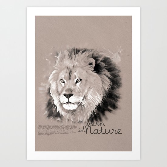 Lion (BornInNature) Art Print