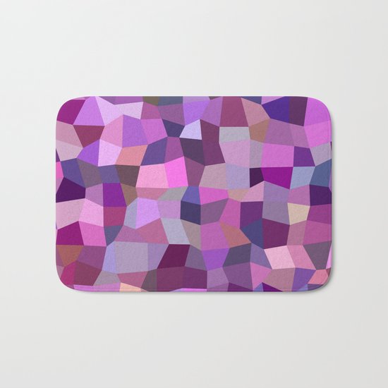 Purplish tile mosaic Bath Mat