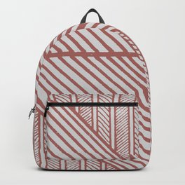 Block Print Modernist - Terracotta on Cream Backpack