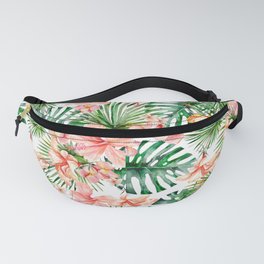 Tropical Jungle Hibiscus Flowers - Floral Fanny Pack