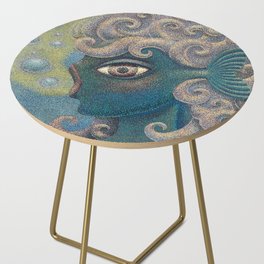 A fish becomes a woman Side Table
