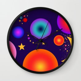 60s galaxy  Wall Clock