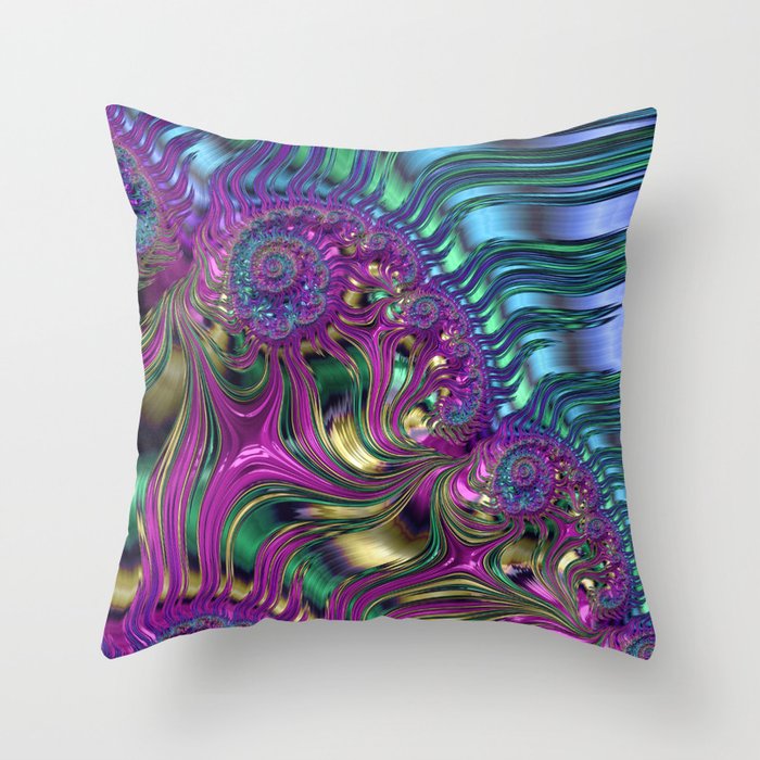 Fractal Fantasy Art Geometric Design By Nature Throw Pillow By Mysticdragon