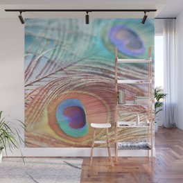 Pastel Boho Peacock Wall Mural