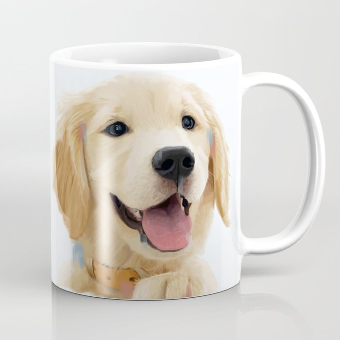 Golden Retriever Pup Coffee Mug By Aarongill Society6