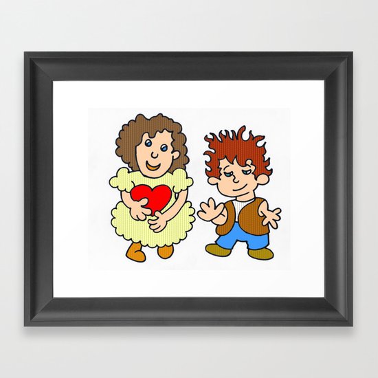 Give me your heart Framed Art Print