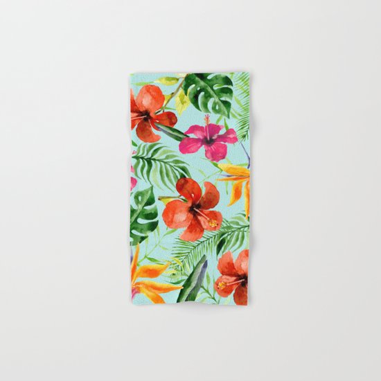 Colorful Tropical Pattern Hand & Bath Towel
