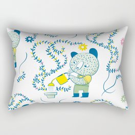 Little gardener bear Rectangular Pillow