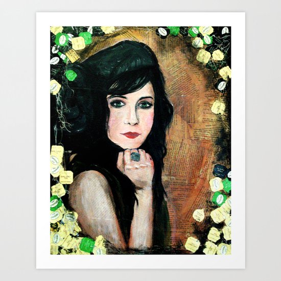 Green Lady Art Print
