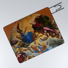 Tintoretto (Jacopo Robusti) "Baptism of Christ (Murano)"(angels) Picnic Blanket