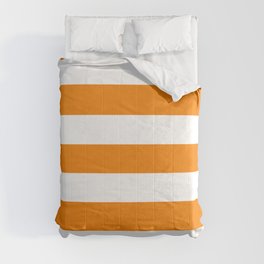 University of Tennessee Orange - solid color - white stripes pattern Comforter