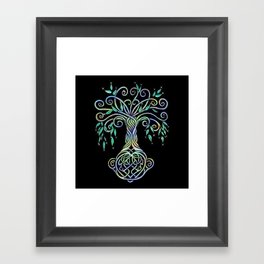 Celtic Tree of Life Multi Colored Framed Art Print