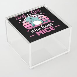 Just A Girl Who Loves Mice Cute Mouse Acrylic Box