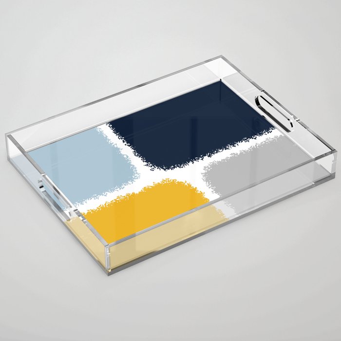 Colorful grunge rectangles Acrylic Tray