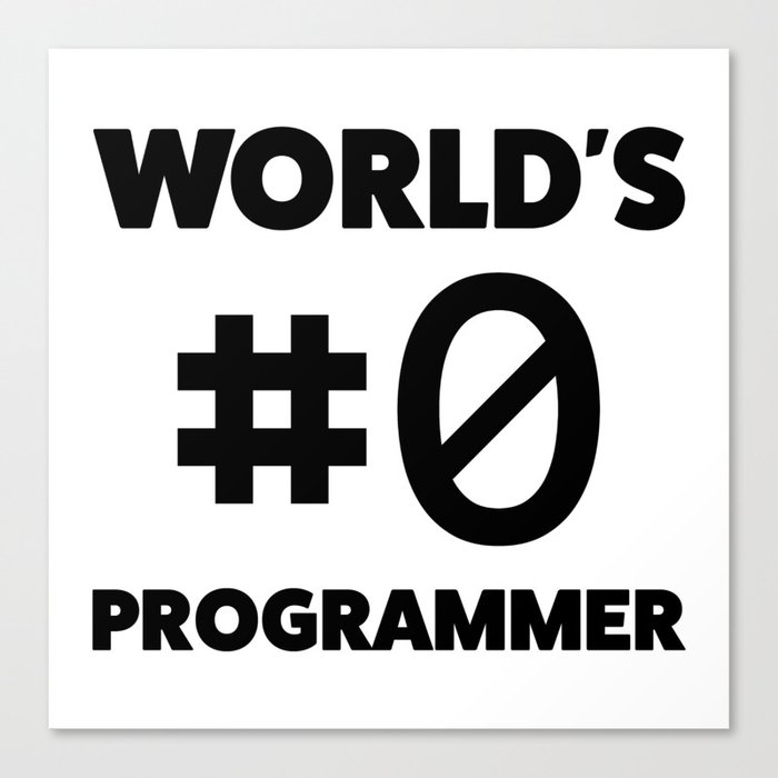 World's #0 programmer Canvas Print