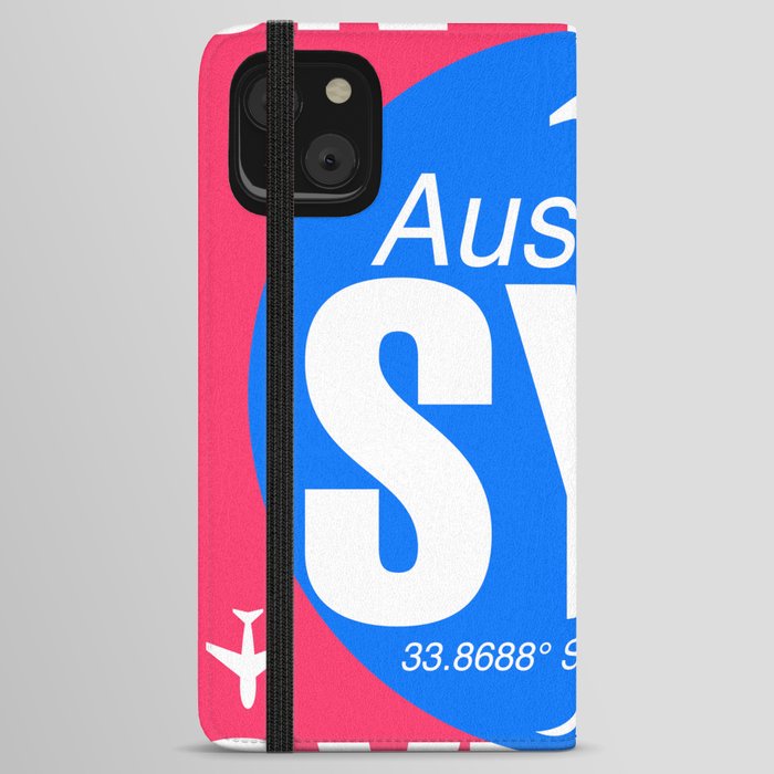 SYD Australia magenta iPhone Wallet Case