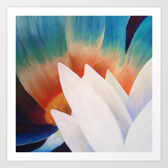 Juxtaposed Flowers Art Print