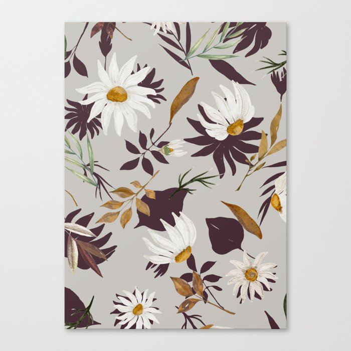 Abstract simple daisies Canvas Print